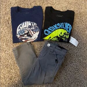 Quiksilver Toddler Boy Bundle T-shirt Pants 2T